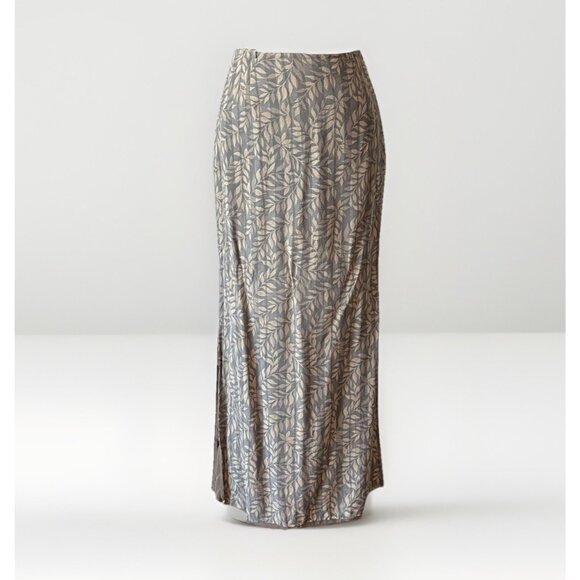 Y2K Banana Republic Womens Silk Midi Skirt Sz 2 Forest Fairy Boho Whimsy - Picture 4 of 15